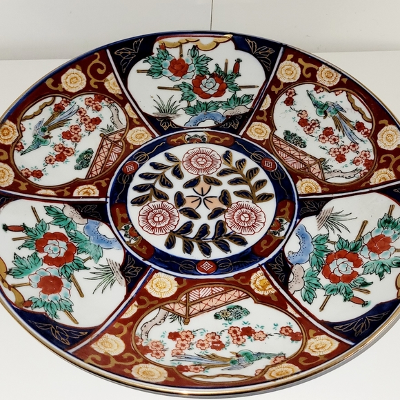 Gold Imari Plate Vintage Japanese Imari Plate Floral Gold Imari 11" - Picture 2 of 9